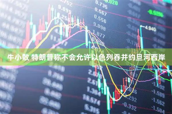 牛小散 特朗普称不会允许以色列吞并约旦河西岸